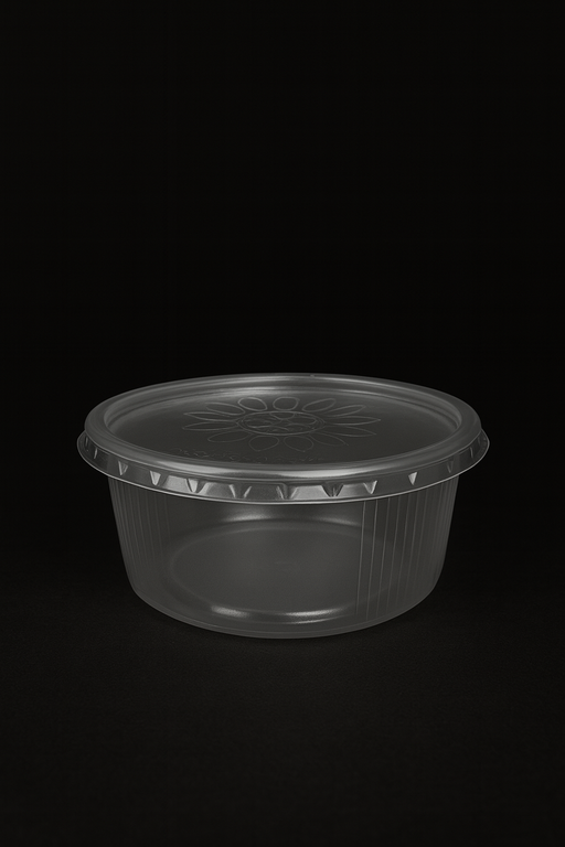 Ronde saladebox – verpakking van 100 stuks