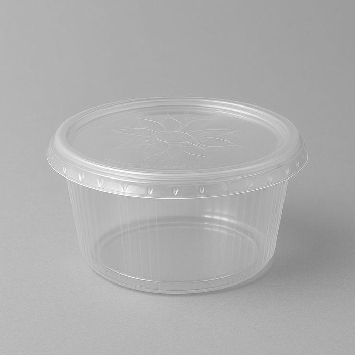 Ronde saladebox – verpakking van 100 stuks