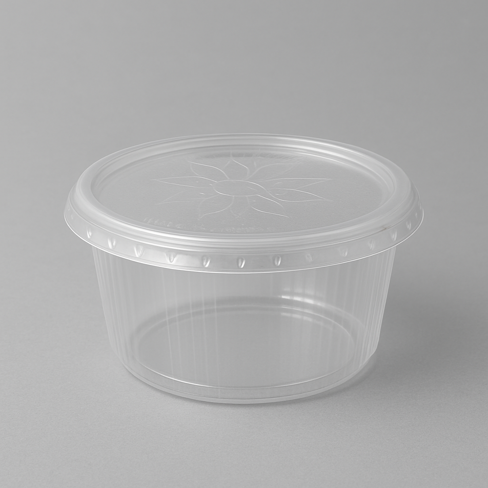 Ronde saladebox – verpakking van 100 stuks