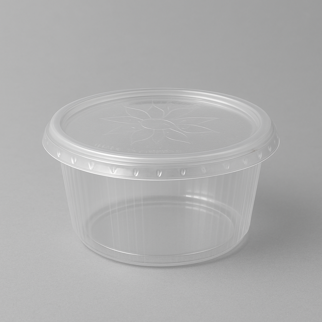 Ronde saladebox – verpakking van 100 stuks